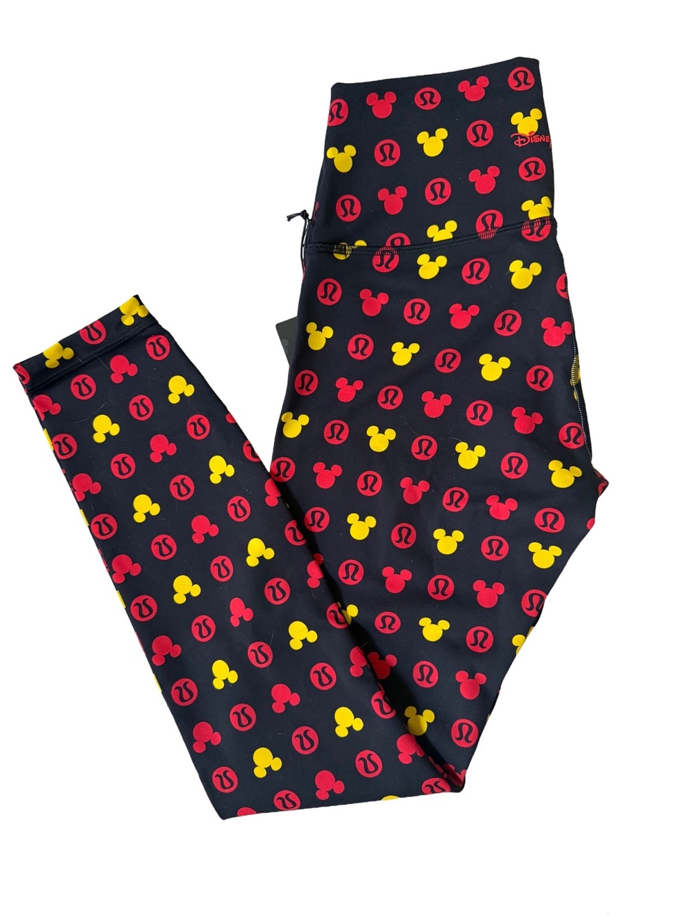 NWT LULULEMON x DISNEY BLACK HIGH WAISTED WUNDER TRAIN LEGGINGS W/ MICKEY MOUSE - Picture 4 of 8